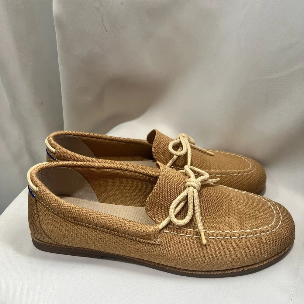 Rothy's The Boat Shoe Tan Slip-On Shoes - Picture 3 of 7